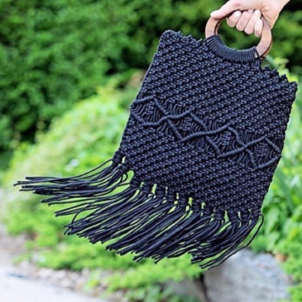 Danielle Nicole Macrame Handbag - image 1